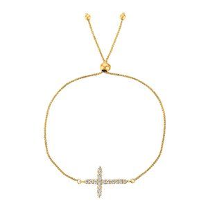 0.5 Carat Cross Bolo Natural Diamond Bracelet 14K